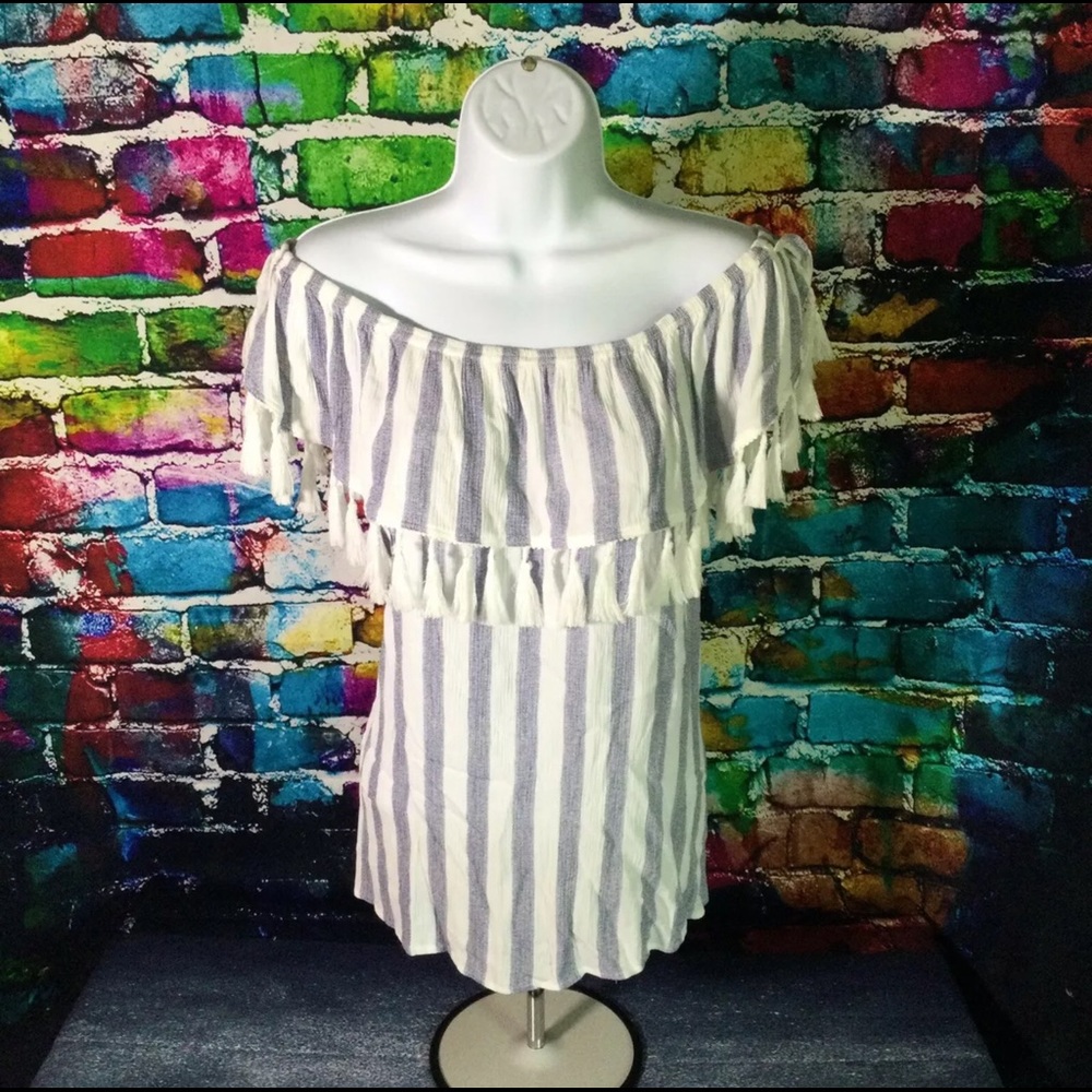 Kori Off The Shoulder Beach Blouse Sz M